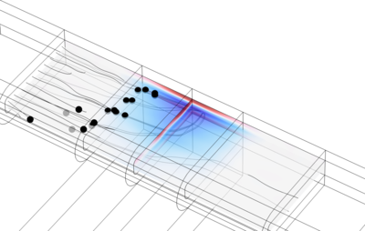 Acoustic Trap in Glass Capillary with Bias Flow
